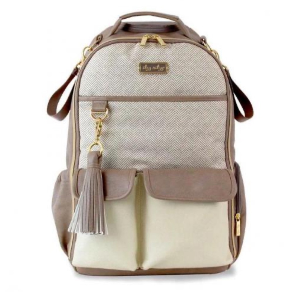 Itzy Ritzy Boss Diaper Bag Backpack - Vanilla Latte